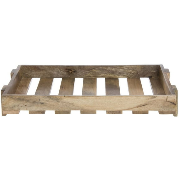 HUBERT® Short Full Size Mango Wood Riser - 22 3/10"L x 13 1/4"W x 3 2/5"H