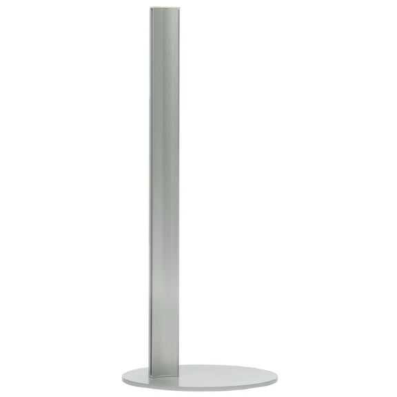 HUBERT Sign Holder Silver Metal Post 3-Way Multi-Pocket- 6 1/2" L x 15" H