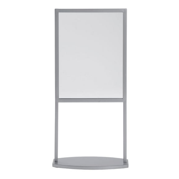 HUBERT Silver Metal Countertop Sign Frame - 9"L x 4"W x 18 3/4"H