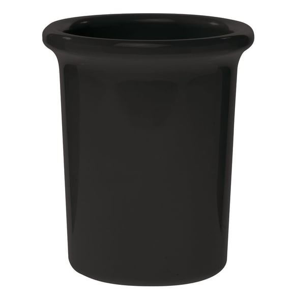 HUBERT® Silverware Cylinder Black Melamine - 4 7/10"Dia x 5 1/2"H