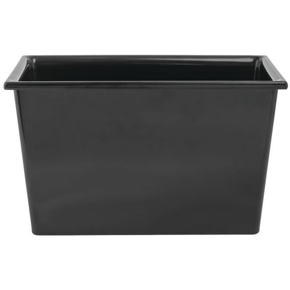 HUBERT SmartFit 1/4 Size Black Melamine Cold Food Pan - 6 1/5"L x 10"W x 6"D