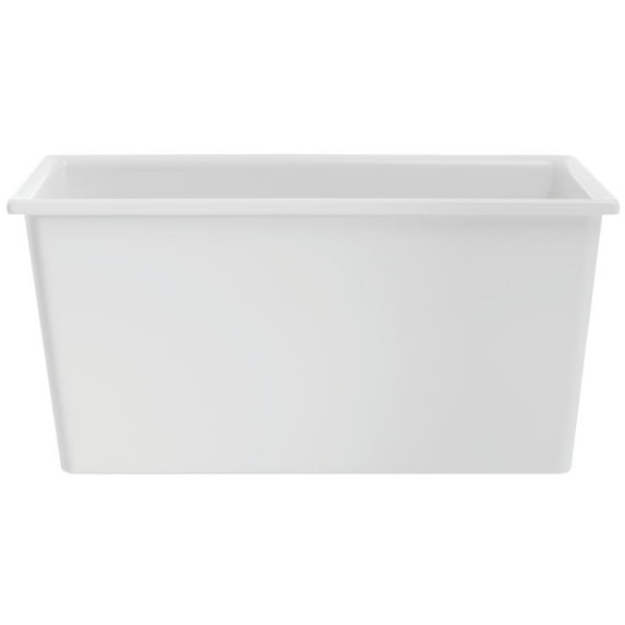 HUBERT Smartfit 1/3 Size White Melamine Cold Food Pan - 6 7/10"L x 12 2/5"W x 6"D