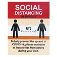 thumbnail image 1 of HUBERT® Social Distancing Sign - 22"W x 28"H, 1 of 7