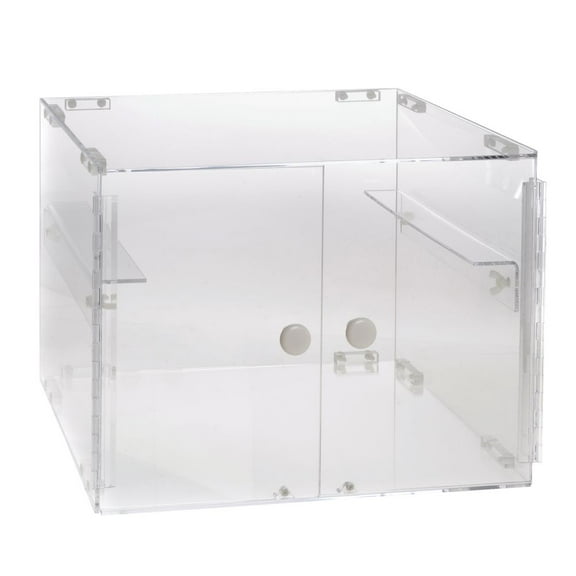 HUBERT Stackable Countertop Display Case 2-Tier Rectangular Clear Acrylic - 19" L x 15 1/4 W x 14 1/2 H