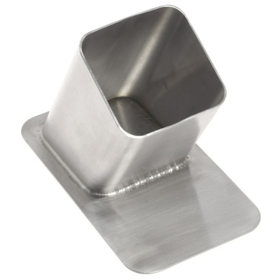 HUBERT® Stainless Steel Closed Bottom Tong Holder - 3 3/10"W x 5 3/4"D x 4"H
