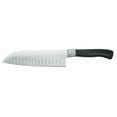 thumbnail image 1 of HUBERT® Stainless Steel Granton Santoku Knife with Black Santoprene Handle - 7" L Blade, 1 of 3