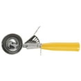 thumbnail image 1 of HUBERT Stainless Steel Portion Control Disher with Yellow Polypropylene Handle 2 oz - #20, 1 of 7