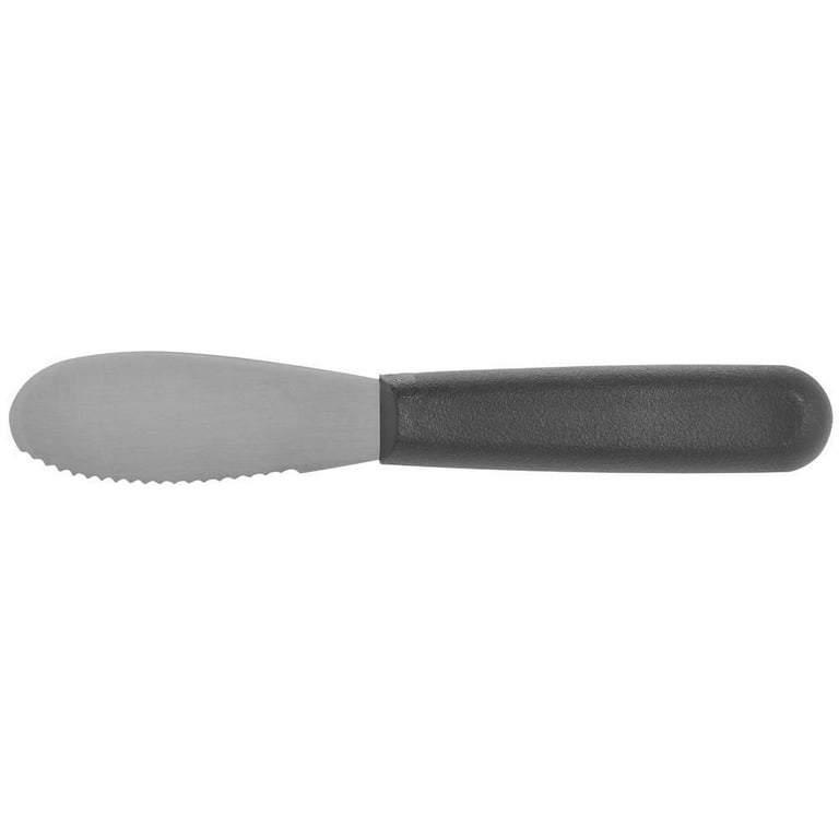 HUBERT® Stainless Steel Sandwich Spreader with Black Polypropylene Handle -  3 1/2L Blade