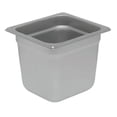 thumbnail image 1 of HUBERT Steam Table Pan 1/6 Size 24 Gauge Stainless Steel - 6"D, 1 of 6
