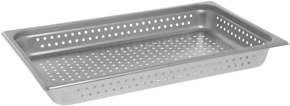 HUBERT Stainless Steel Perforated Steam Table Pan - Full Size 2.5" Deep