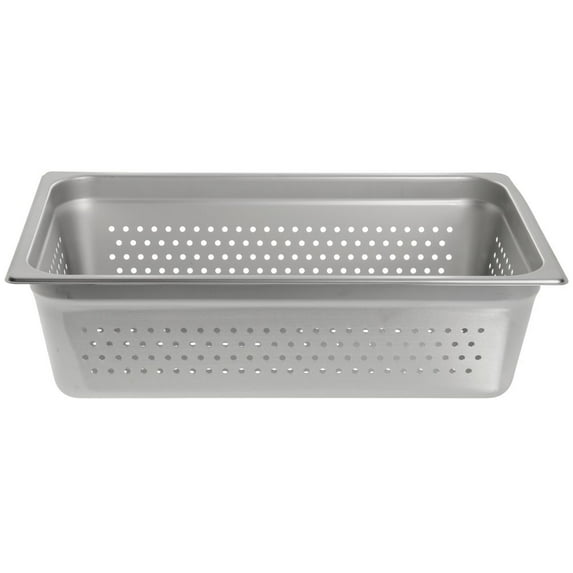 Kratos by Hubert Steam Table Pan Hotel Pan Full Size Perforated Stainless Steel - 6" D