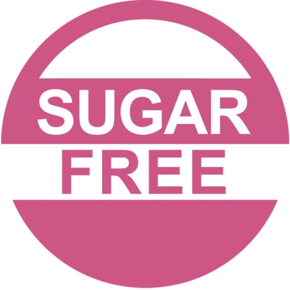 Pink Label Food HUBERT Sugar Free Pink Food Advisory Labels White Imprint - 1