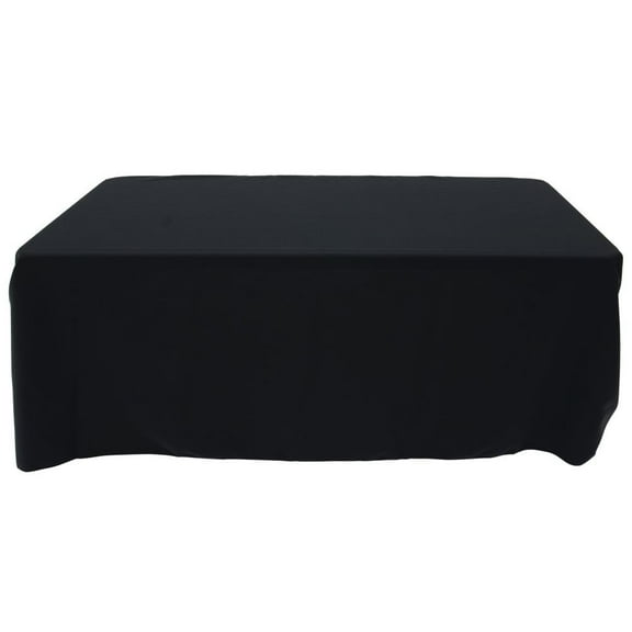 HUBERT Tablecloth Rectangular Black Spun Polyester 5 Ft - 60"W x 120"L