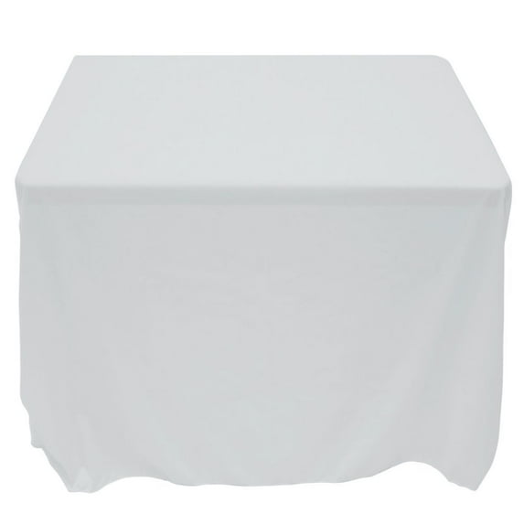 HUBERT® Tablecloth White Square Spun Polyester - 52" x 52"