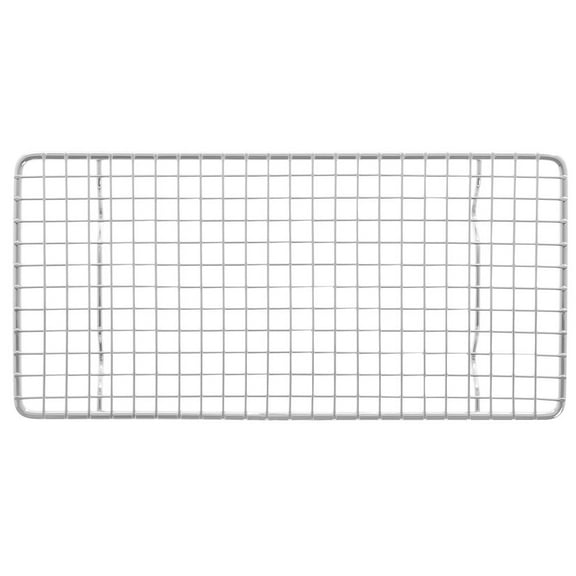 HUBERT Third Size Mesh Pan Grate Chrome-Plated Steel - 10"L x 5"W x 1/2"H