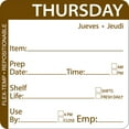thumbnail image 1 of HUBERT® Thursday Labels Brown Flex-Temp Repositional - 2" Square, 1 of 3