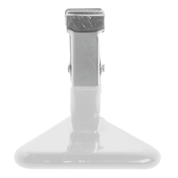 HUBERT Triangular Weighted Base Tag Holder White Vinyl-Coated - 1 7/8"L x 1 1/2"W x 1 1/2"H