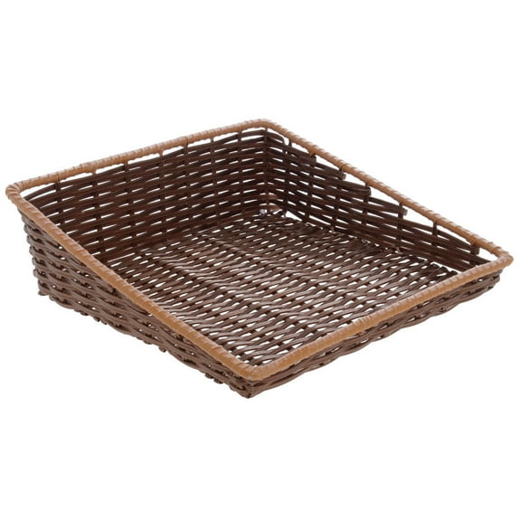 HUBERT® Tu-Tone Dark Brown and Caramel Basket - 15 1/2"L x 16"D x 5"H