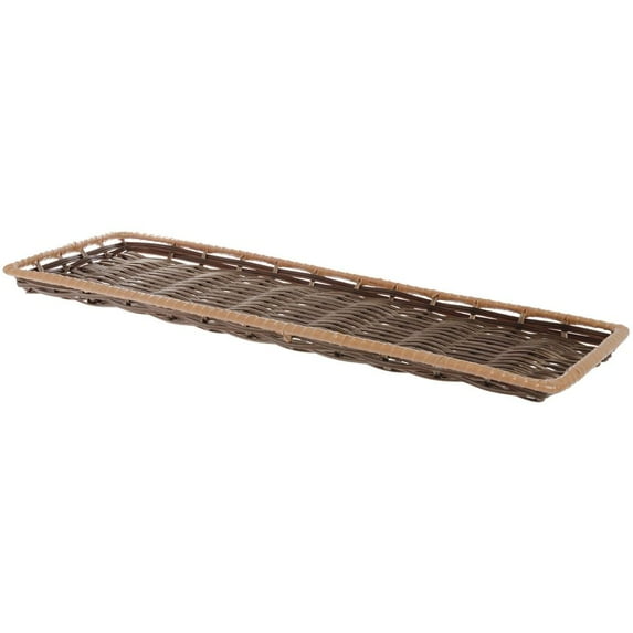 HUBERT Two -Tone Beige Storage Basket- 9"L x 26"W x 1"H