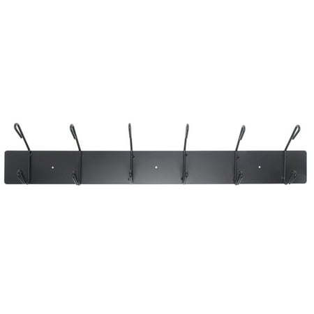 HUBERT® Wall Mount Coat Rack , Black Metal - 36" L x 7" H