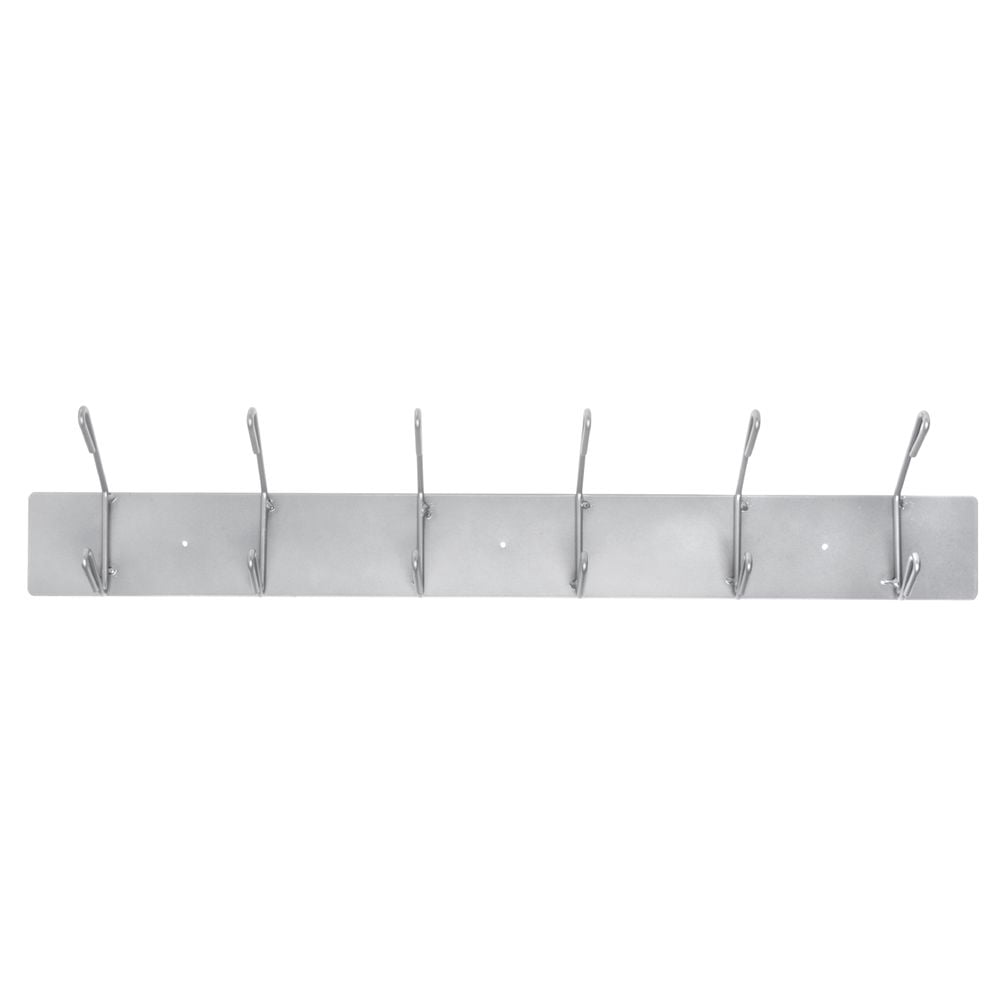 HUBERT® Wall Mount Coat Rack Silver Metal - 36
