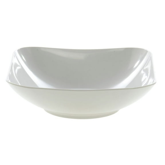 HUBERT® White Square Bowl Melamine Plastic Dishwasher Safe 12" Square