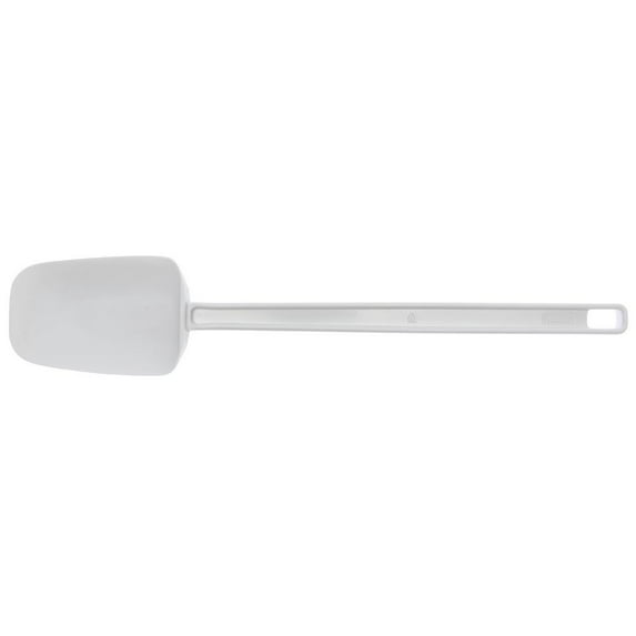 HUBERT® White Vinyl Spoon Spatula with Polystyrene Handle - 16"L