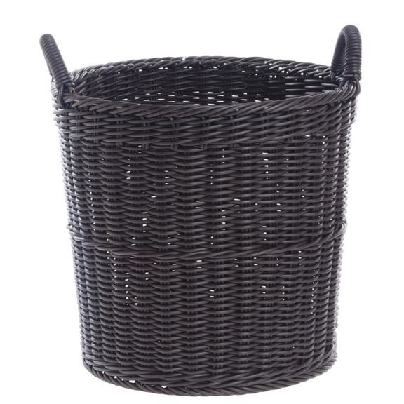 HUBERT Wicker Look Display Basket, Brown - 16"Dia x 25"H