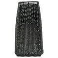 thumbnail image 1 of HUBERT Wicker Look Tapered Storage Basket, Rectangular Black - 7 1/2"L x 30"D x 1 1/2" to 8"H, 1 of 7