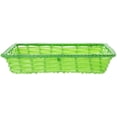 thumbnail image 1 of HUBERT® Wicker Storage Basket Rectangular Green Plastic - 14"L x 12"W x 2 1/2"D, 1 of 3