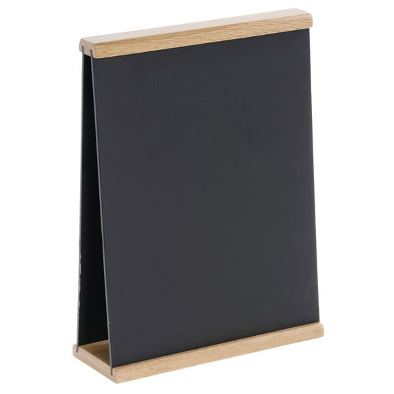 HUBERT® Write-On Sign Double-Sided Matte Black Plastic - 8 1/2 L x 11" H