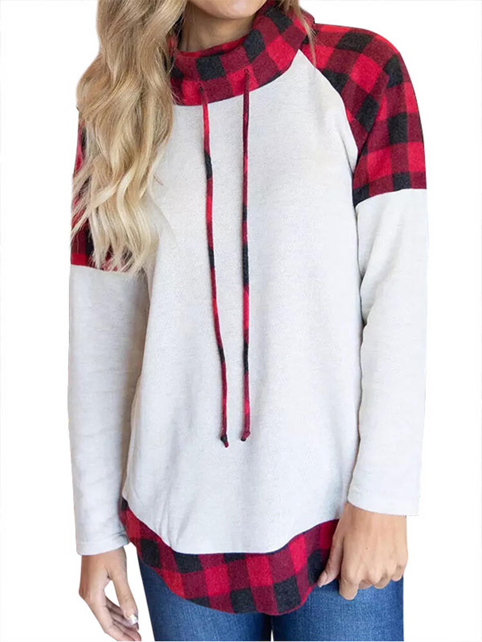 Checkered top sleeve sweatshirt