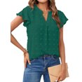 thumbnail image 1 of Hibeli Blouses for Women Dressy V Neck Ruffle Sleeve Summer Tops Casual Flowy Shirts, 1 of 7
