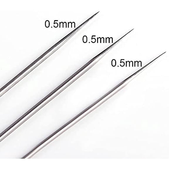 HUBEST 10PCS Airbrush Replacement Parts Kit - 0.5mm Needle, Nozzle, and Needle Protector Set - Stainless Steel & Copper Maintenance Accessories - Compatible with Standard Airbrush Guns for Model
