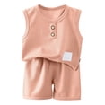 thumbnail image 1 of HUCOAE Kids Clothes Baby Boy Summer Clothes Toddler Baby Boy Summer Outfit Short Sleeve T Shirt Top And Casual Shorts Set Cute Clothes Pink 7-8 Years, 1 of 6