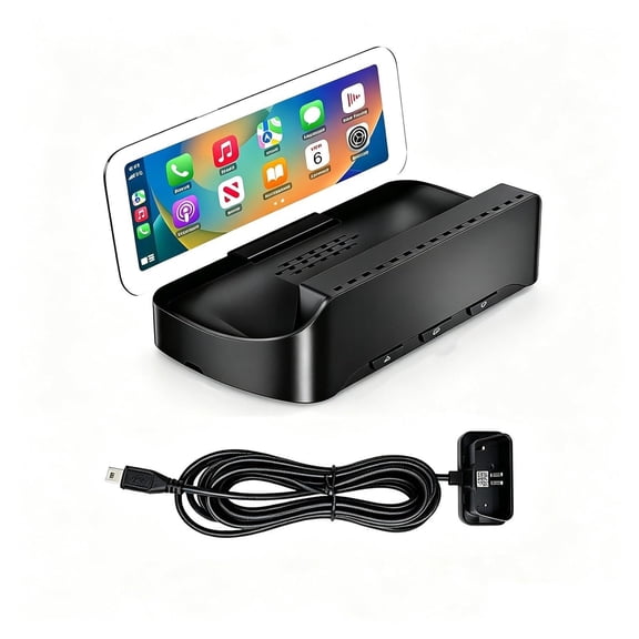 HUD Car GPS V3 Ultra HD Head-Up Display Equipped with Wireless CarPlay, Android Auto Diagnostics Speed Warning Plug-in Plug-and-Play Navigation OBD Car Dashboard Windshield Projector Speedometer