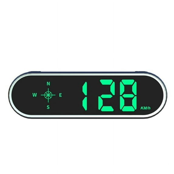 HUD GPS Speedometer Universal Car Heads-Up Display Speed Meter with Compass over Speed Alarm for All Vehicle,1 x speedometer 1 cord,Black
