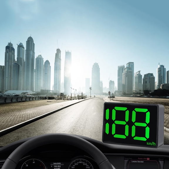 HUD Head Up Display Car Speed Display Digital GPS Speedometer, Universal OBD2 Interface Speed Warning, Driving Data Projector on Windshield for Vehicle