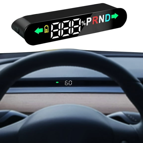 For HUD Head-Up Display For Tesla Model 3 Model Y Electronic Digital Speedometer Dashboard Signal Gear Indicator Real-Time Speed Monitor With Automatic Brightness Adjustment