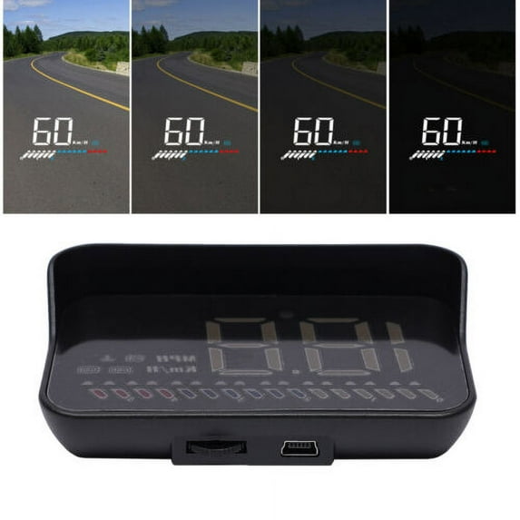 HUD OBD2+GPS Gauge Car Digital Head Up Display Speedometer Speed RPM Temp Alarm