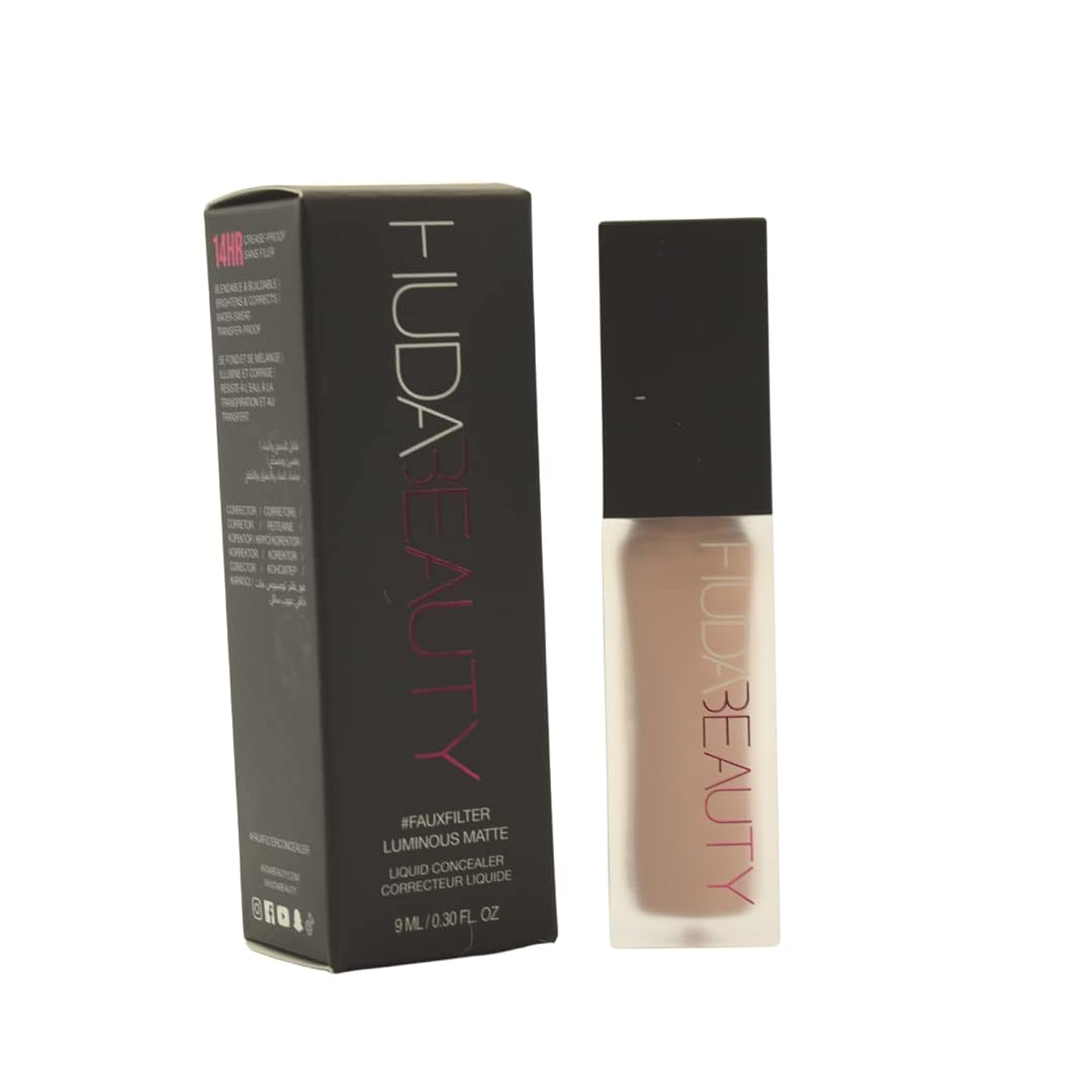 HUDA BEAUTY FauxFilter Luminous Matte Buildable Coverage Crease Proof Concealer Yogurt Drops 1.