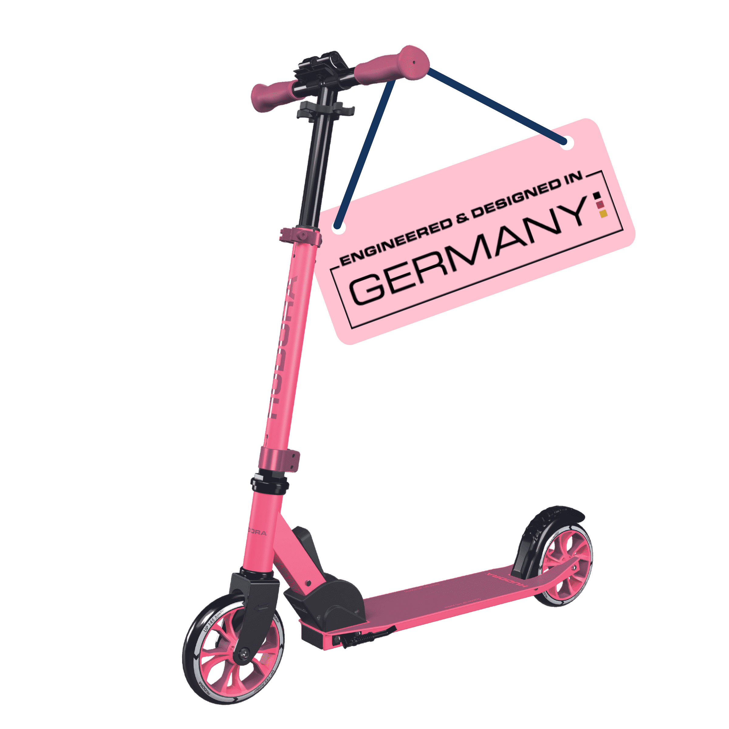 Hudora Scooter up 145 (57") Junior Berry - Lightweight - Age 3+ - up to 132lb