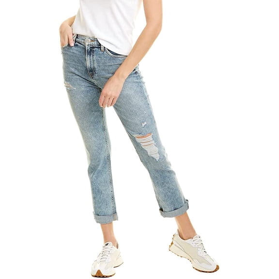 HUDSON Jeans Holly High-Rise Blue Swan Straight Crop Jean 30 Blue Swan