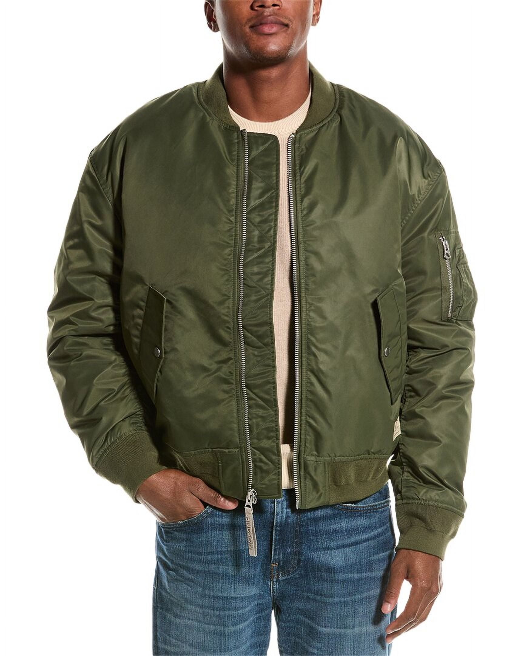 hudson-jeans-mens-bomber-jacket-l-green-walmart