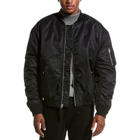 HUDSON Jeans mens  Bomber Jacket, s, Black