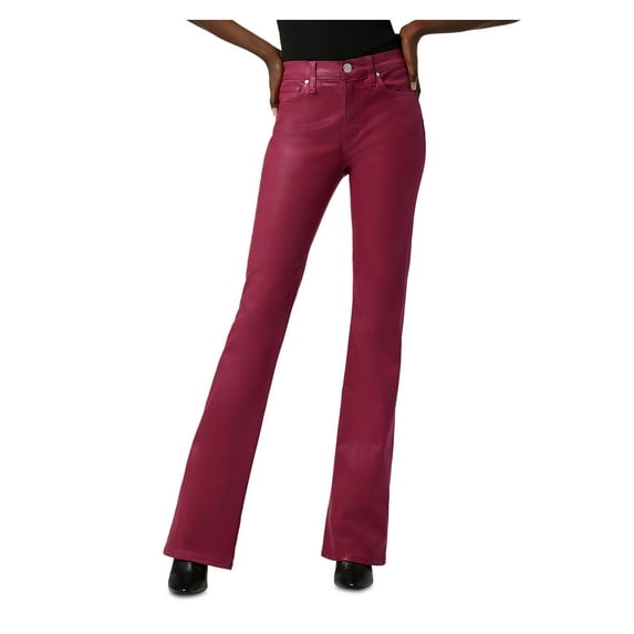 Hudson Womens Barbara High Rise Coated Bootcut Jeans