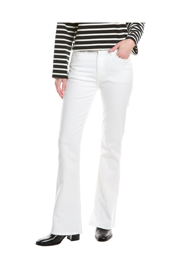 womens Barbara High-Rise White Bootcut Jean, 27, White