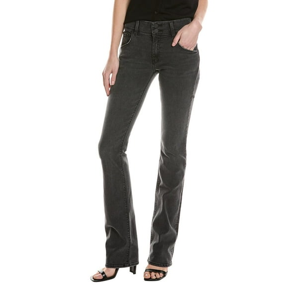 HUDSON Jeans womens  Beth Mid-Rise Granite Baby Boot Jean, 24, Black
