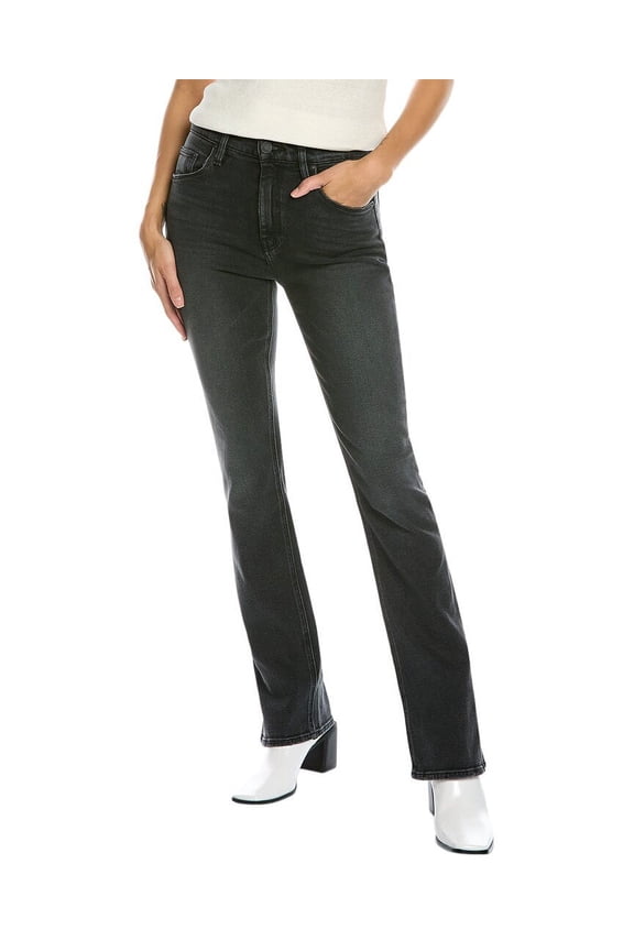 womens  Black Sand High-Rise Baby Bootcut Jean, 24, Black
