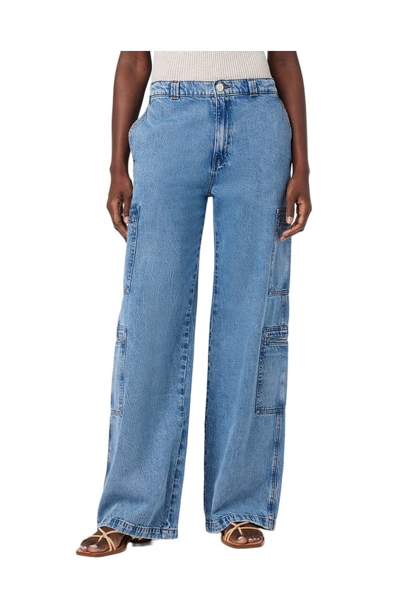 womens Cargo Sandlot Wide Leg Jean, 23, Blue